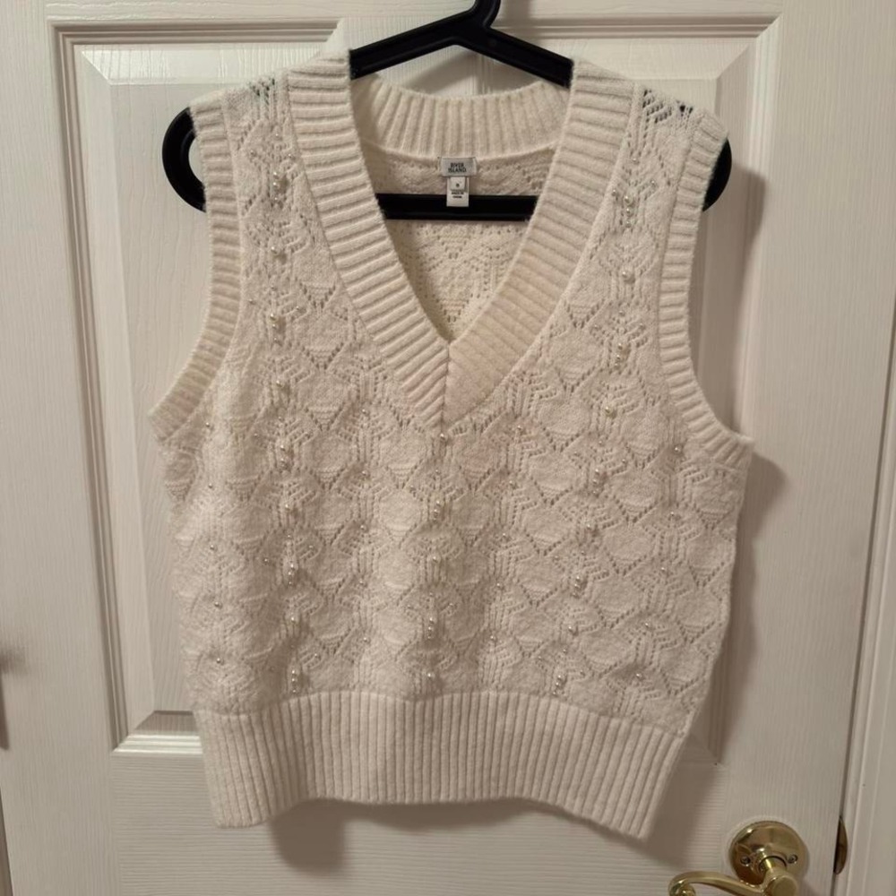 River Island‎ Knit Pearl Sweater Vest
